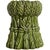 Green Vintage Ceramic Majolica Style Vase With Ribbon Tied Around a Stalk of Asparagus For Sale - Image 8 of 8