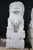 Stone Mid 20th Century Pair of Chinese Marble Foo Dog Guardian Fu Lion Temple Garden Statues 41" For Sale - Image 7 of 18