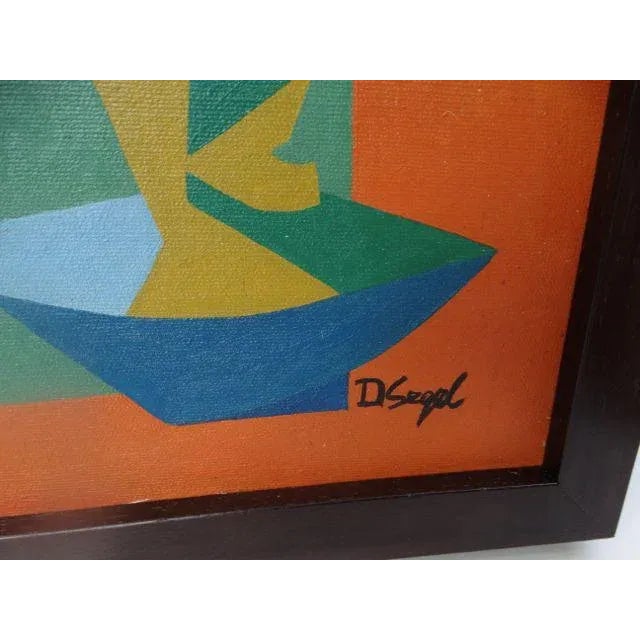 Mid-Century Modern Mid-Century Modern Cubist Still Life Painting by David Segel For Sale - Image 3 of 4