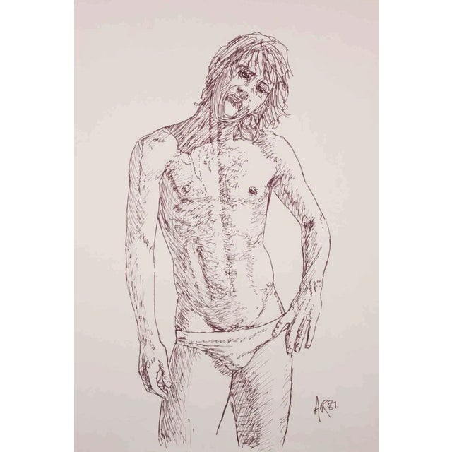 Portrait of a boy is an original drawing pen realized by Anthony Roaland in 1981. Hand-signed and dated by the artist on...