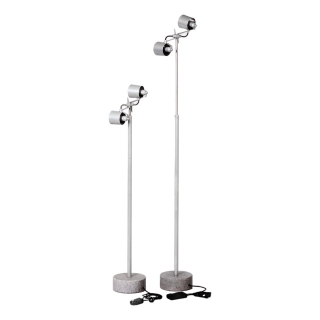 Stadium 1 Floor Lamps by Hannes Wettstein for Pallucco, 1990s, Set of 2 For Sale