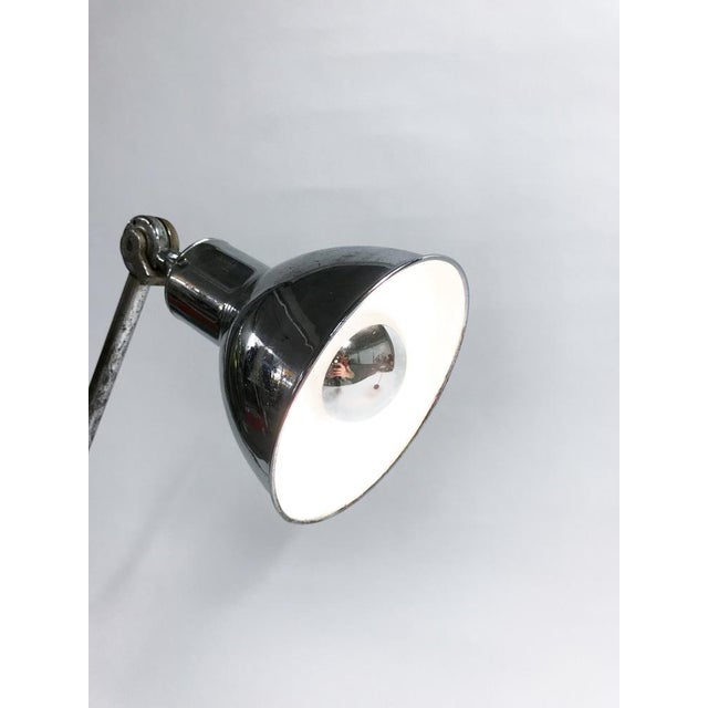 Industrial Industrial Chrome Plated Table Lamp from AGI, 1930s For Sale - Image 3 of 12