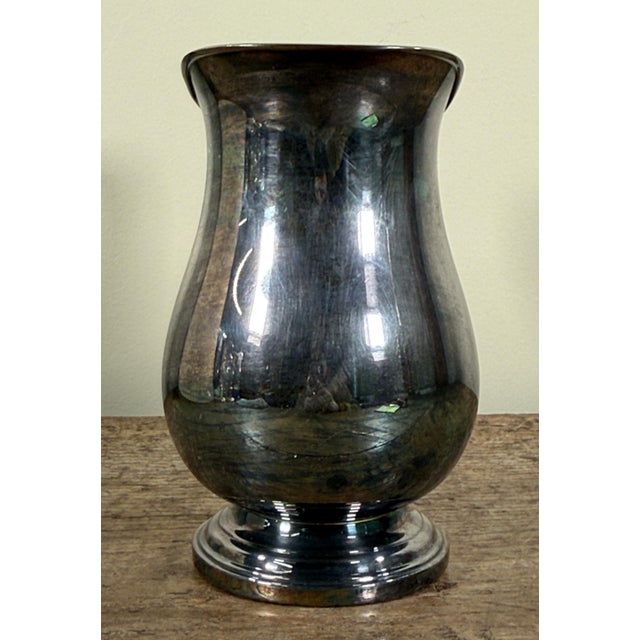 Vintage Plata Lappas Argentinian Silver Plate Water Pitcher W/ Leather Handle For Sale - Image 4 of 9