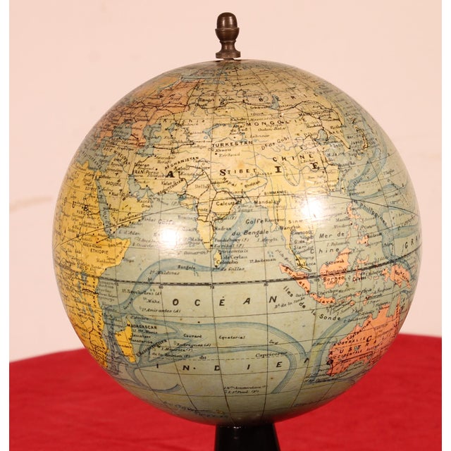 Terrestrial Globe by J. Forest, Paris, 19th Century For Sale - Image 6 of 12