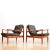 Pair of Mid Century Leather & Rosewood Lounge Chairs Attributed to Beka For Sale - Image 4 of 12