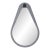 Saldar Gray Teardrop Contemporary Mirror with Black Metal Hook For Sale