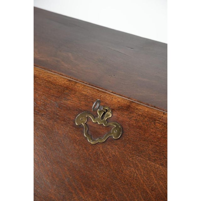 Antique English Oak Secretary with Drawers, 18th Century For Sale - Image 10 of 14