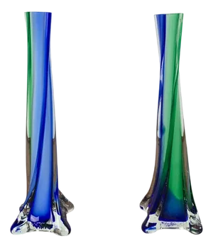 Blown Glass Soliflores, 1960s, Set of 2