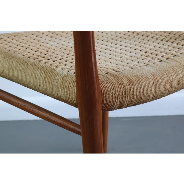 Niels Moller for Model No. 75 Side Chair in Teak w/ Papercord for J.L. Møllers Møbelfabrik, Denmark For Sale In Orlando - Image 6 of 9