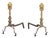 Federal Style Brass Andirons, Pair For Sale