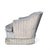 Textile Vintage Blue Striped Velvet Swivel Lounge Chair, Late 20th Century For Sale - Image 7 of 13