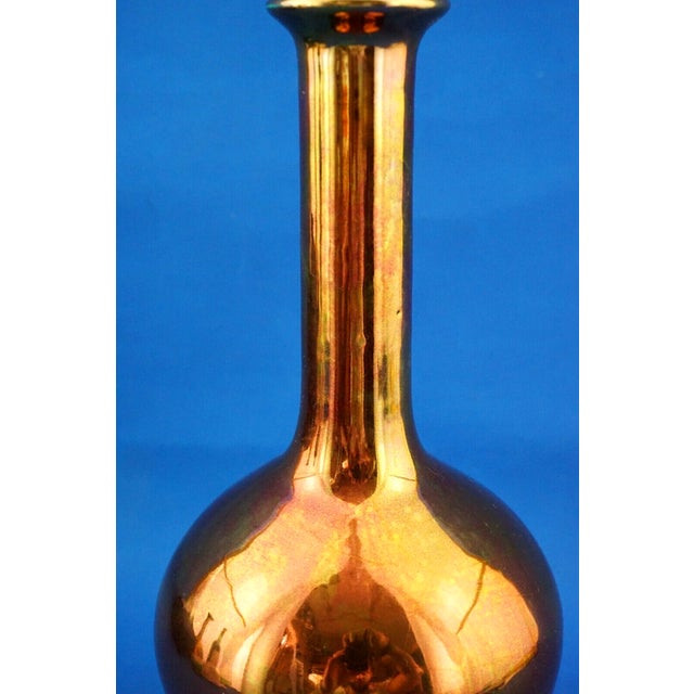 Ceramic Vase with Gilt Metallic Lustre Glaze from Bottega Gatti, Italy, 1970s For Sale - Image 11 of 18