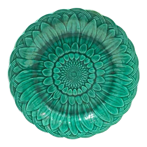 Antique Wedgwood Majolica Sunflower Plate