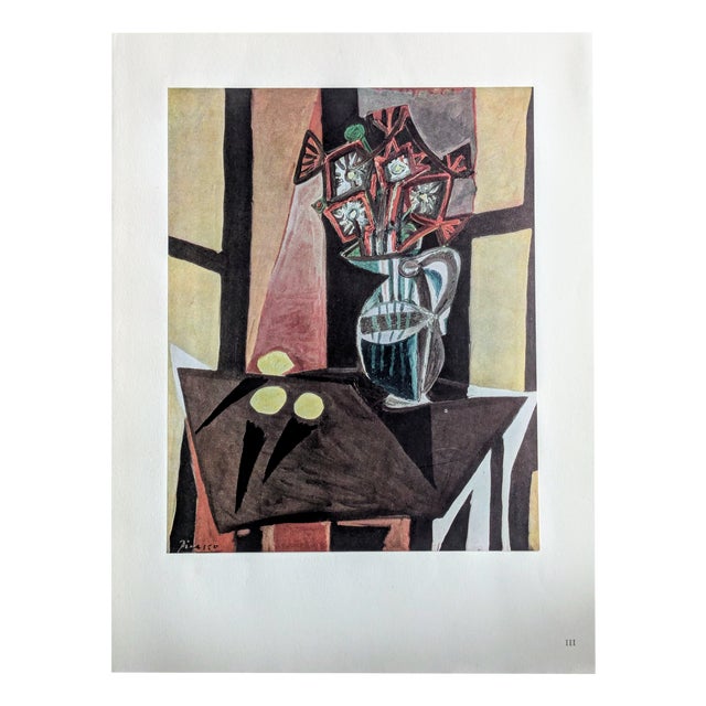 Pablo Picasso, Still Life, Color Offset Lithograph on Pur de Marais Fil Paper, 1943 For Sale