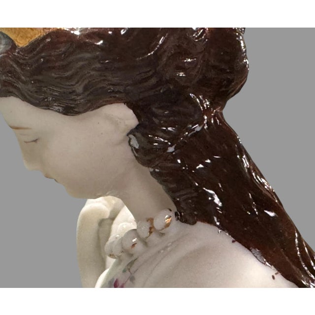 White Antique Victorian Figural Bisque Porcelain 11" Statue Hebe & Eagle For Sale - Image 8 of 8