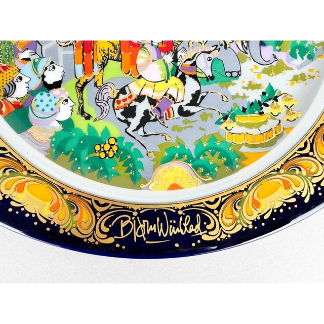 Christmas Porcelain Plate by Bjorn Wiinblad for Rosenthal, 1985 For Sale - Image 6 of 10