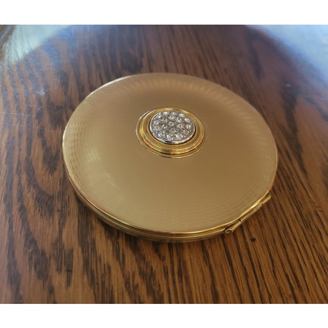 1950s Stratton of London - Antique Enamel Convertible Compact (pat.764125) For Sale - Image 5 of 12