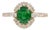 1.9Ct Tsavorite Ring With Earth-Mined Diamond Accents: Solid 14k Gold, 8x6mm, Size 6.75 For Sale