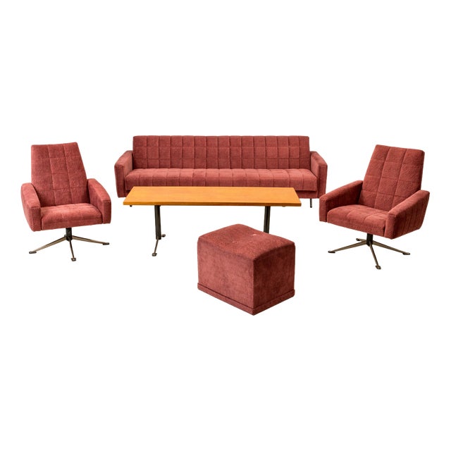 Living Room Set, Czechoslovakia, 1970s, Set of 4 For Sale