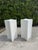 Sculpture Materials Vintage 30” Sculptural White Plaster Pedestals, a Pair For Sale - Image 7 of 12