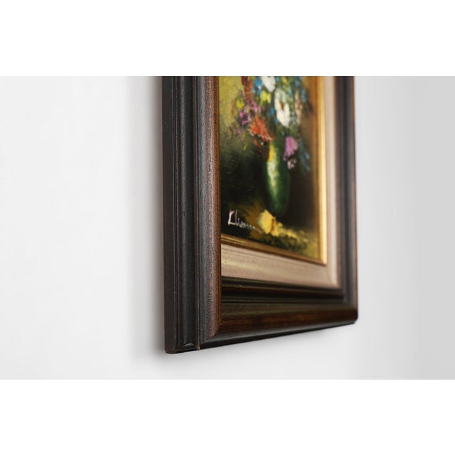 Belgian Artist, Still Life with a Bouquet of Flowers, 1950s, Oil on Canvas, Framed For Sale - Image 7 of 11