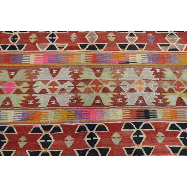 Anatolian Kilim Turkish Rug-4′11″ × 8′11″ For Sale - Image 4 of 13