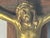 Art Deco Crucifix: Gold Gilt Jesus, Walnut Cross (9.75" Tall) For Sale - Image 4 of 9