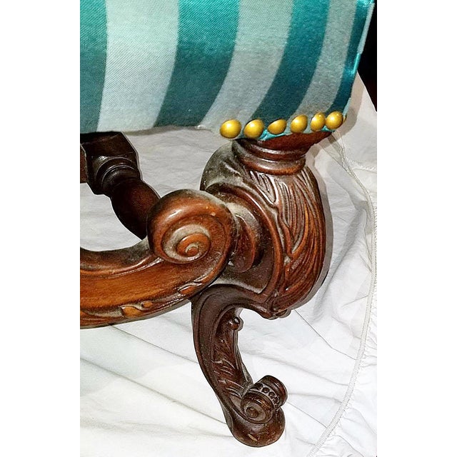 Victorian Style 1920s Carved Lionhead Throne Chair For Sale - Image 10 of 12