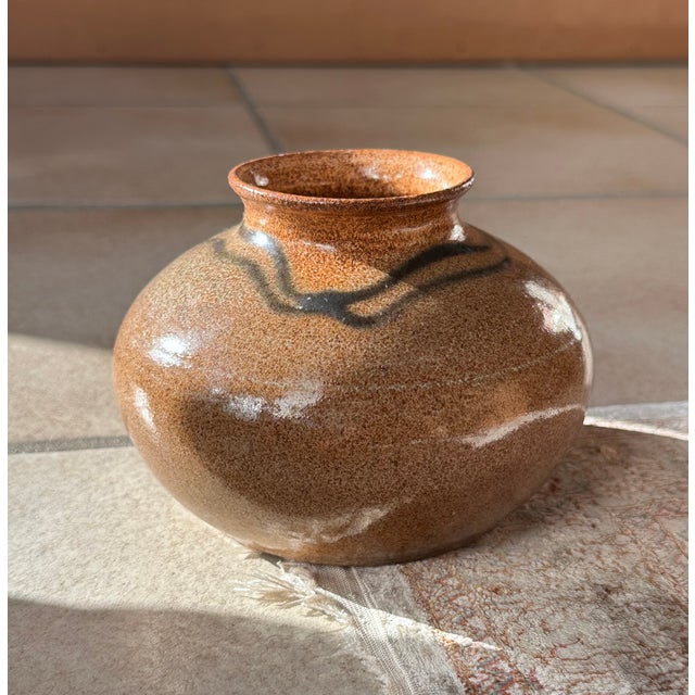 Modernist Studio Ceramic Art Low Vase from Helma Klett, Germany, 1940s For Sale - Image 9 of 14