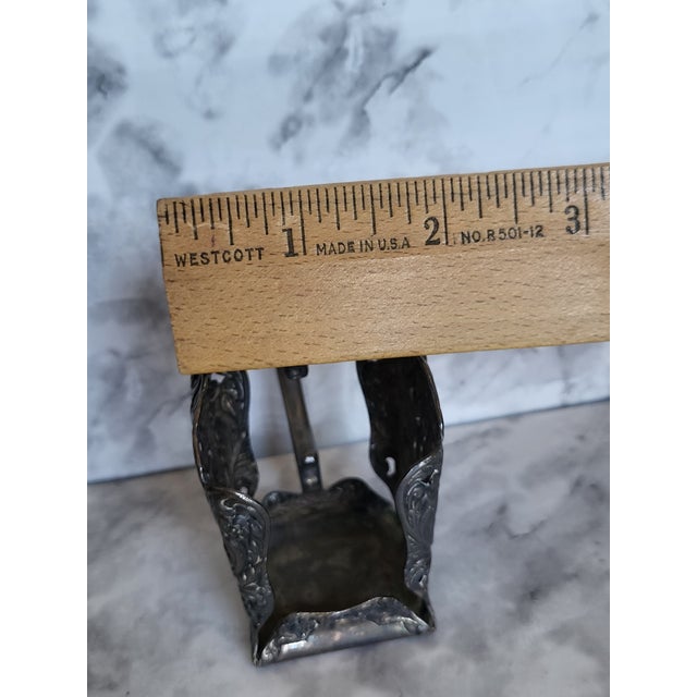 Vintage Pewter Inkwell Holder For Sale - Image 14 of 15
