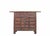 Dating to 1806, this antique cabinet sideboard is made from solid elm wood, showcasing a hand-carved facade with deep...