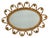 1950s Vintage French Oval Rattan Mirror, 1950s For Sale - Image 5 of 10
