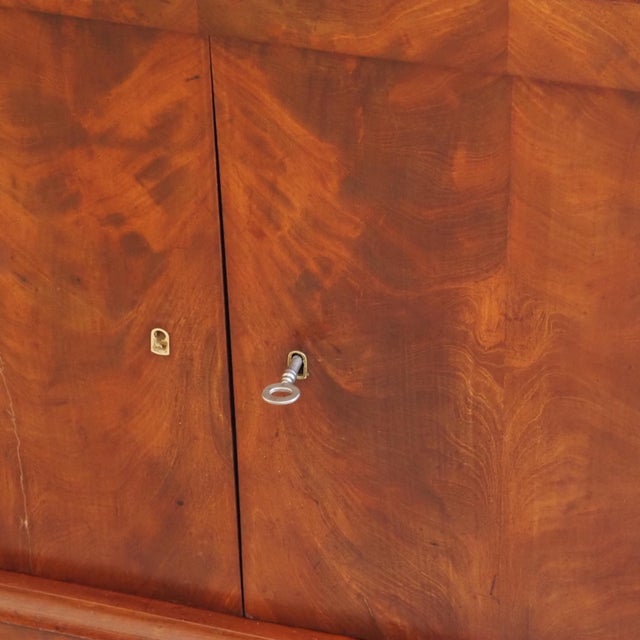 Mahogany Secretaire Desk with Marble Top and Upper Section, 1830 For Sale - Image 16 of 18