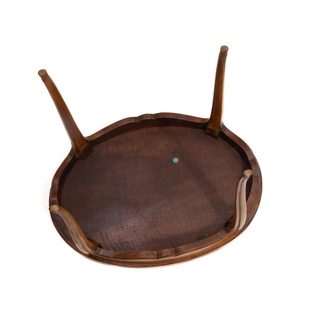 Antique French Walnut Coffee Cocktail Table Cabriole Leg Hoof Feet For Sale - Image 12 of 12