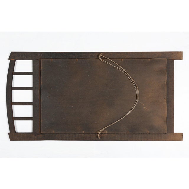 Art Deco Mirror in Wood with Facet Cut Mirror, 1930s For Sale - Image 9 of 11