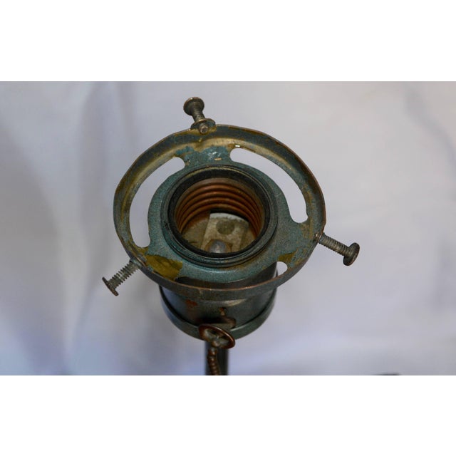 Art Deco Running Mercury Man Lamp With Flame Shade For Sale - Image 4 of 13