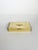 Elegant French decorative box combining a textured gold-tone metal exterior with warm tortoiseshell-effect Bakelite side...