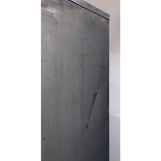 Large Industrial Burnished Steel Cabinet of Drawers For Sale - Image 12 of 13
