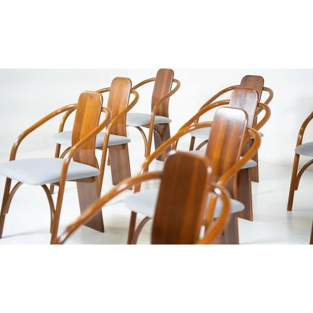 Mid-Century Modern Chairs Model 830 attributed to Mario Marenco & Antonella Scarpitta, 1980s, Set of 13 For Sale - Image 4 of 18