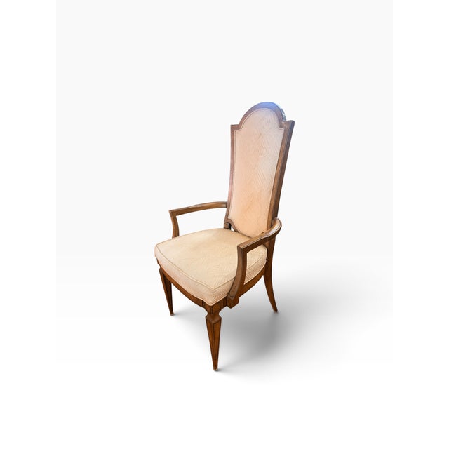 Late 20th Century Late 20th Century Attributed to Mastercraft Burl Wood High-Back Dining Chairs, Set of 6 For Sale - Image 5 of 18