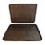 Pair of Midcentury Chinese Woven Bamboo Trays For Sale