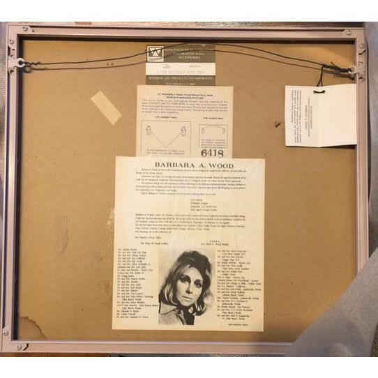 Barbara A. Wood Signed Lithograph “Pensive Woman” Custom Framed For Sale - Image 9 of 11