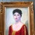 1970s Original Vintage Female Portrait Painting Gilt Wood Frame For Sale - Image 5 of 7