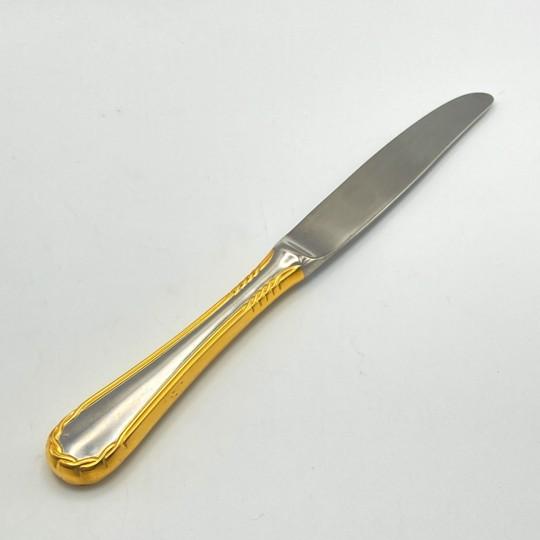 Yamazaki "Tasha" Gold Accent Stainless Flatware Set - 81 Pieces (Service for 16 With Storage Case) Vintage 1990's For Sale - Image 13 of 18
