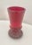 Mid 20th Century Vintage Small Modern Contemporary Heavy Red Glass Vase For Sale - Image 5 of 5