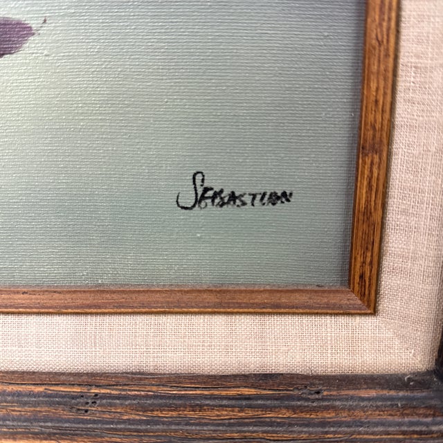 Late 20th Century Sebastian Still Life Oil Painting, Framed For Sale - Image 12 of 12