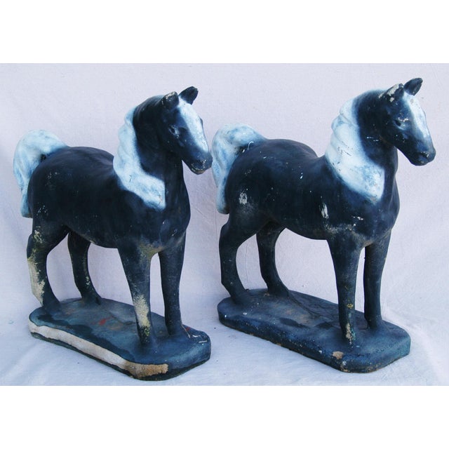 1950s Concrete Horse Garden Statues A Pair Chairish