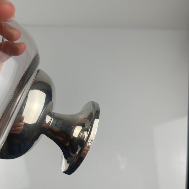 Vintage Dessert Cups in Glass and Metal, 1960s, Set of 10 For Sale - Image 12 of 13