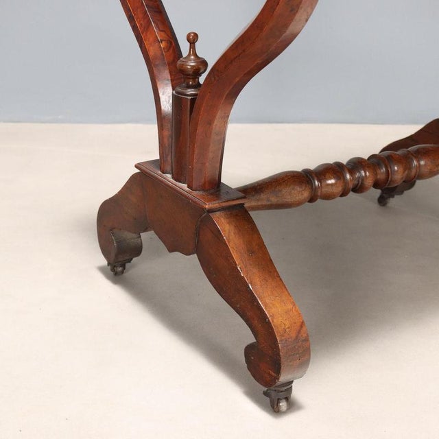 Wood Work Table in Walnut and Walnut Burl For Sale - Image 7 of 11