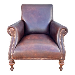 Old Hickory Tannery Regency Style Library Club Chair For Sale